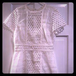 H&M white eyelet dress